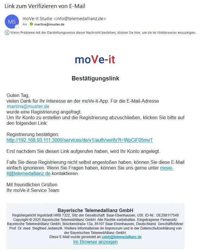 Bestätigungsmail